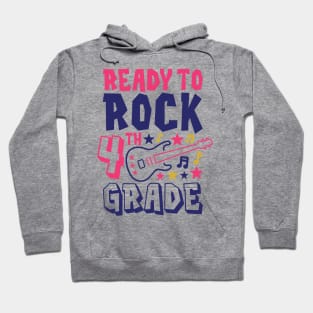 Rocking 4th Grade Funny Kids School Rock Back to School Hoodie